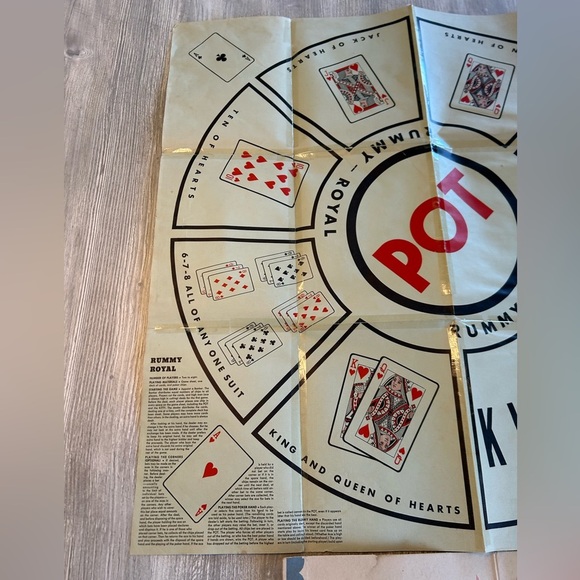 Vintage 1937 RUMMY ROYAL Table Card Game Sheet WHITMAN 2944 *Read Description* - Picture 6 of 10